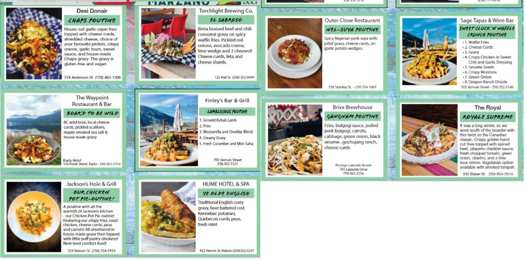 Nelson 14 days of poutine menu 2024