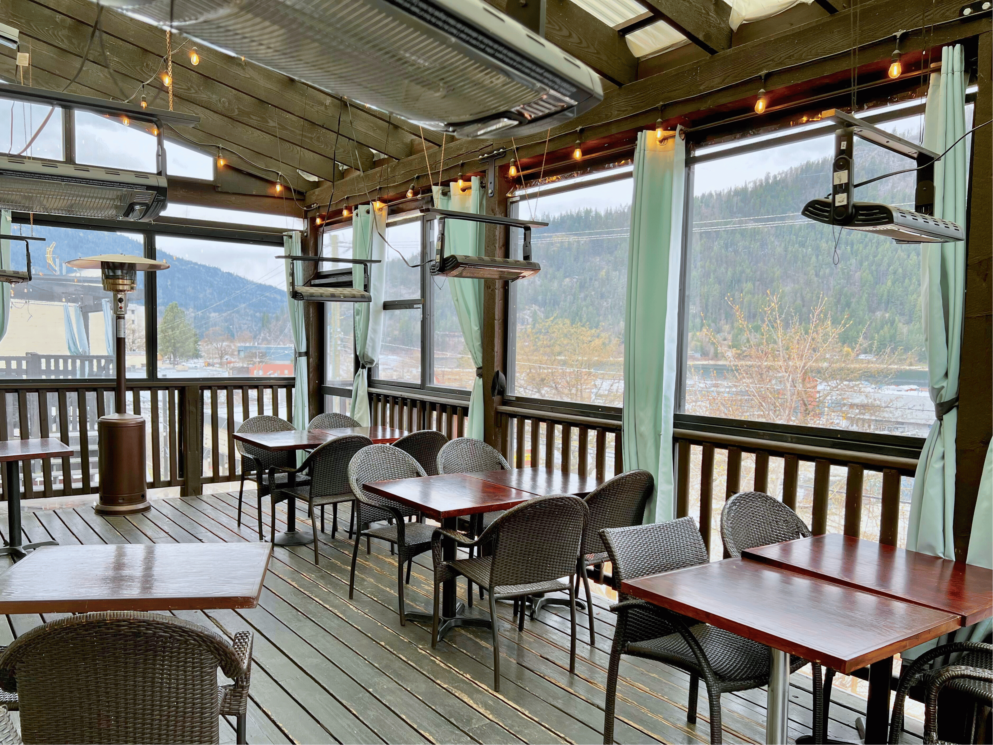 Looking out on Kootenay Lake from Sage's patio in Nelson BC