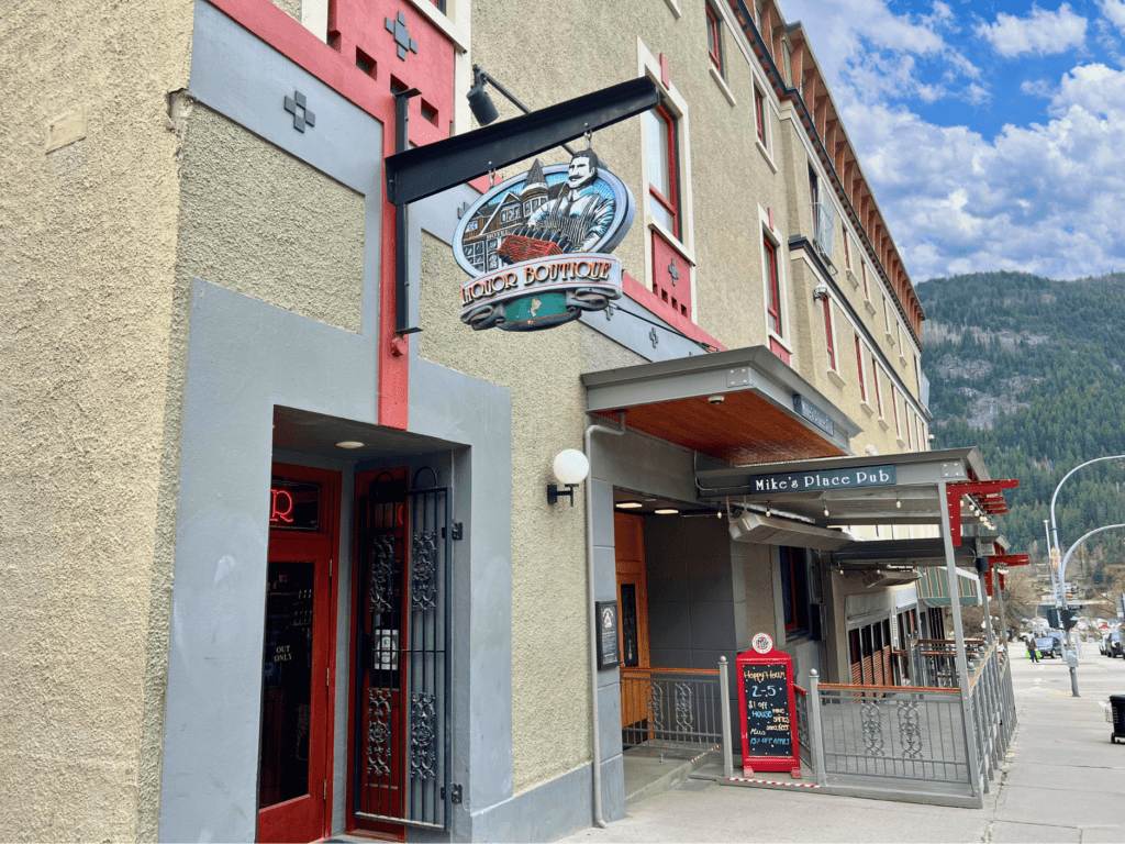 Mike's Place pub in the historic Hume Hotel, Nelson BC