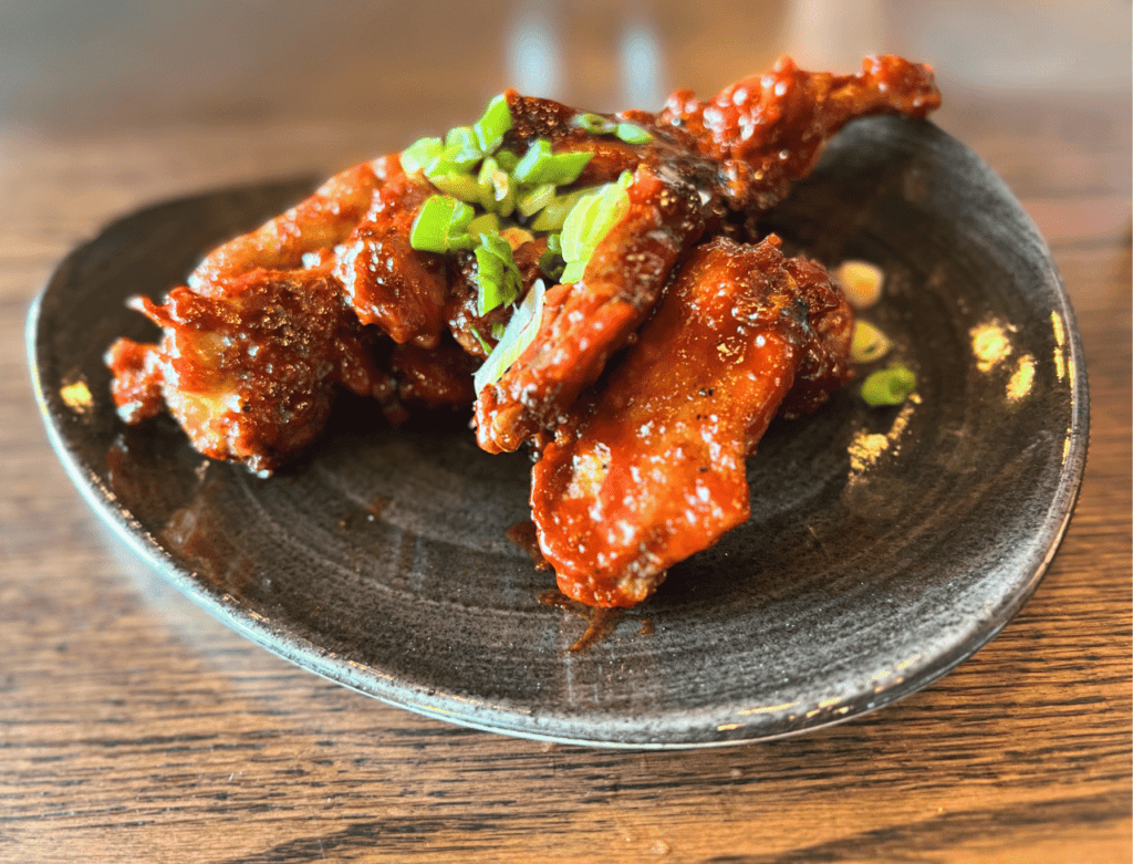 Korean bbq wings at the kaslo hotel