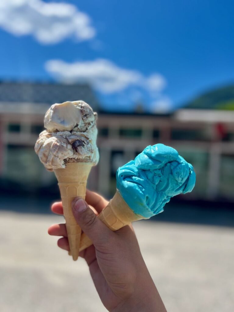 Ice cream cones at Waits on Nelson