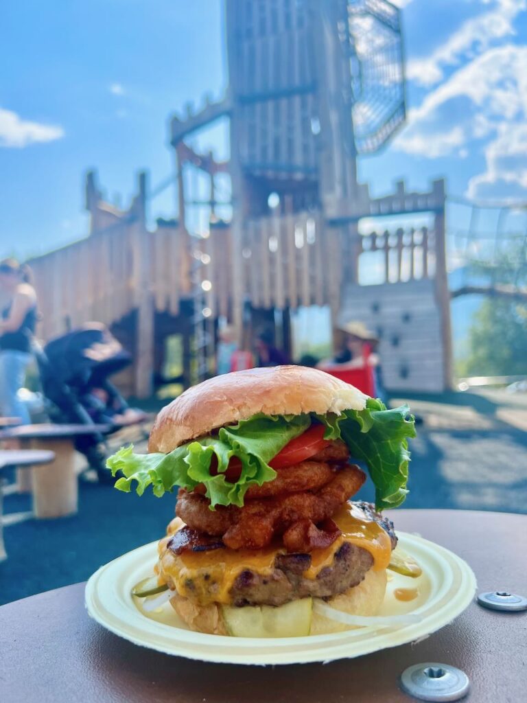 Millenium Burger in at the park during Burger Month 2024