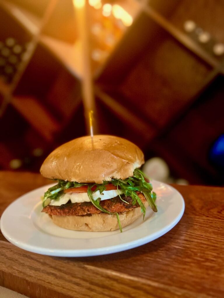 The Rooster Caprese burger at The Black Rooster in Castlegar