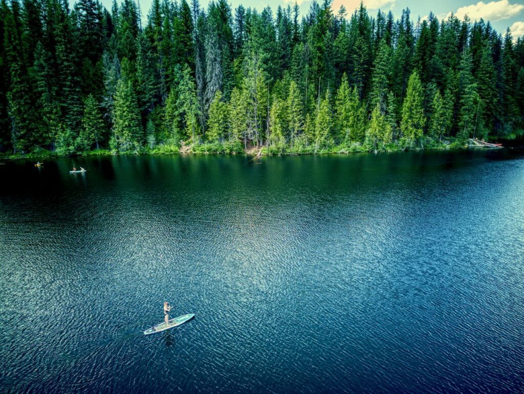 Paddle boarding at champion lake