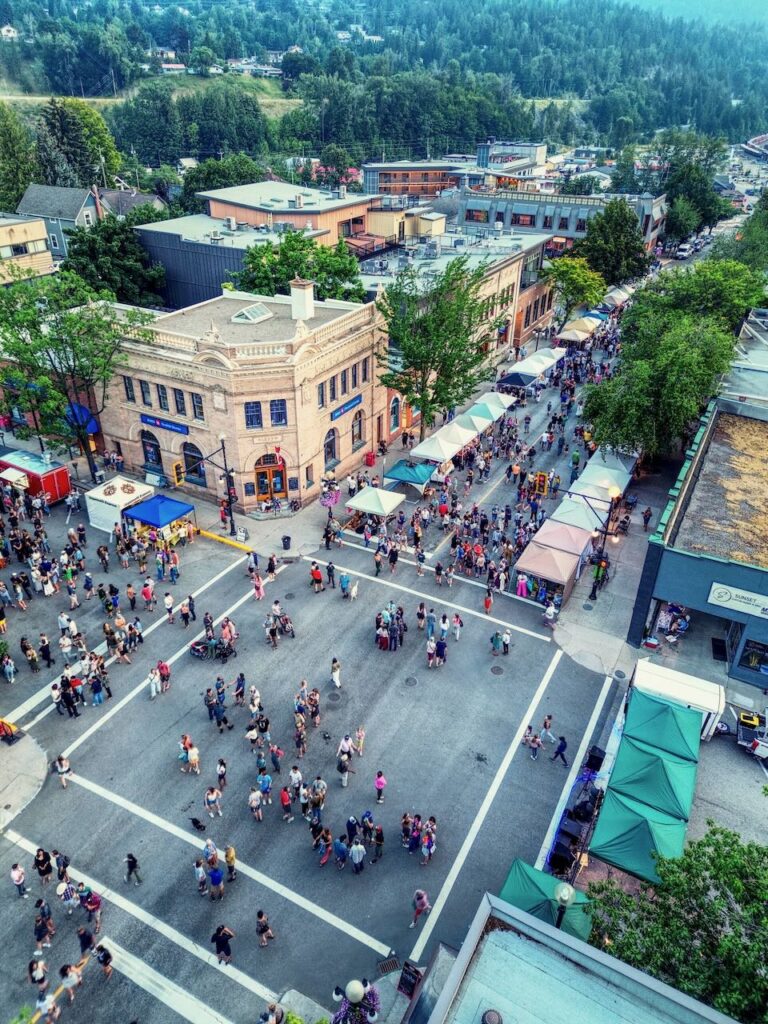 Nelson Night Market overlooking BMO on Baker Street