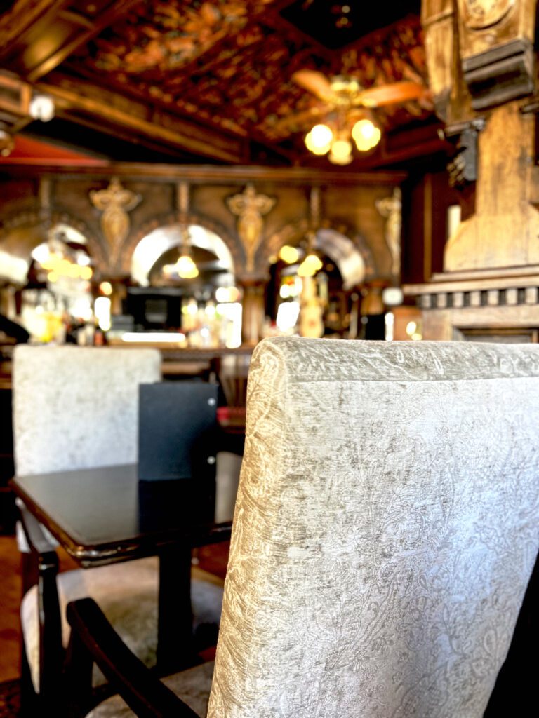 A table at The Library restaurant in Nelson