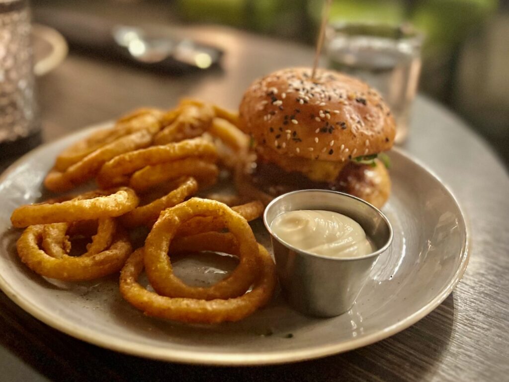 The Danny Rickaby burger at Louie's steakhouse with a 5oz filet mignon