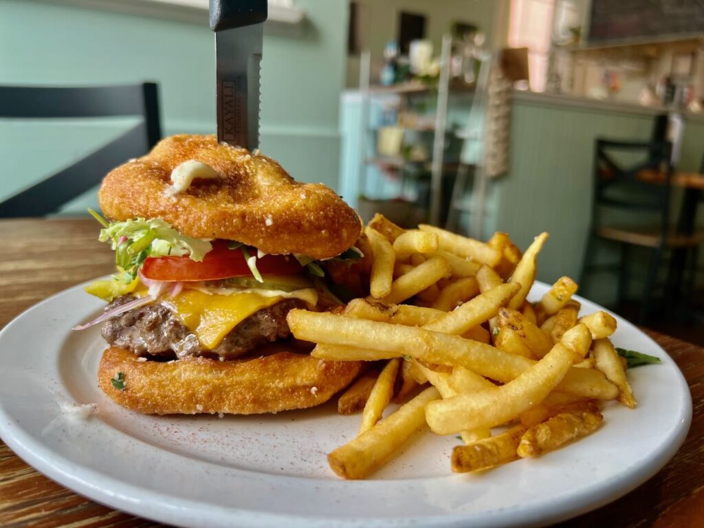 The Yumburger from Outer Clove is one of the best burgers in Nelson.