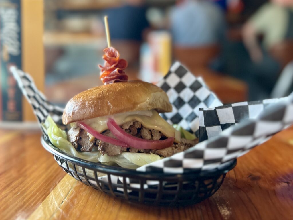 Tailout Brewing donair burger