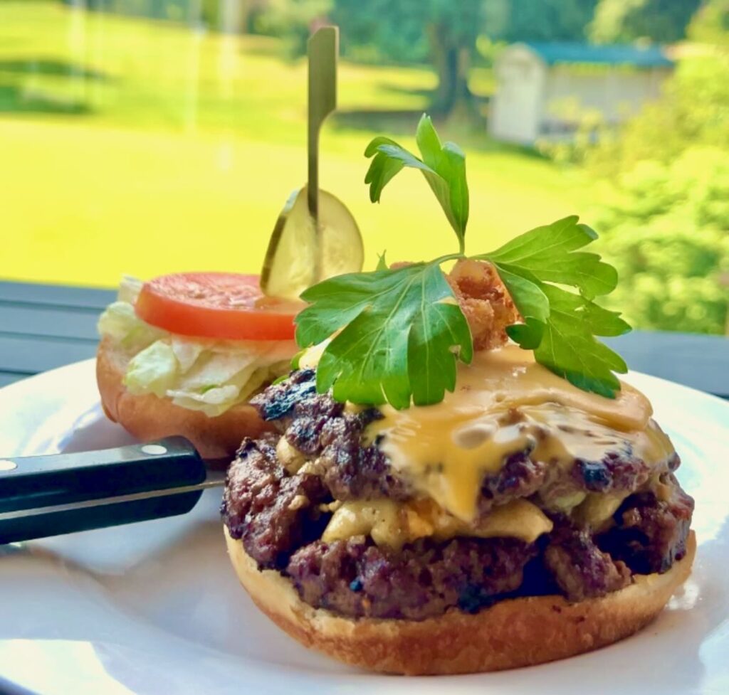 Birchbank Bistro has a fun take on a classic cheeseburger with their burger month entry