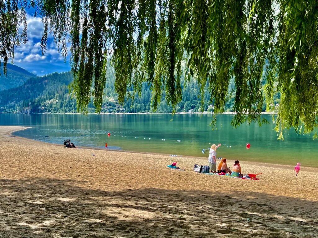 Lakeside Park beach in Nelson BC