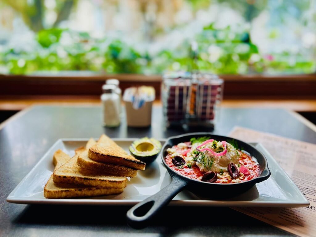 the breakfast skillet at Nelson's Hume hotel