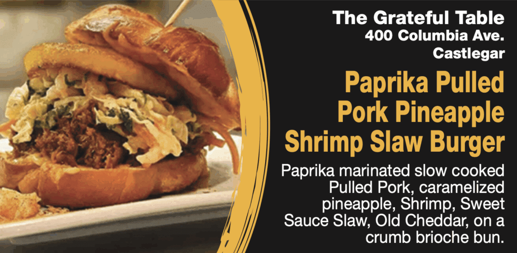 Grateful Table castlegar burger month entry 2025