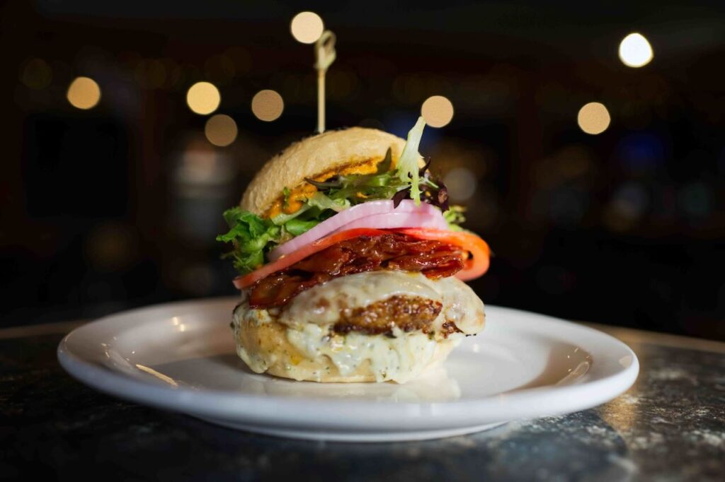 the chorizo burger at Finleys