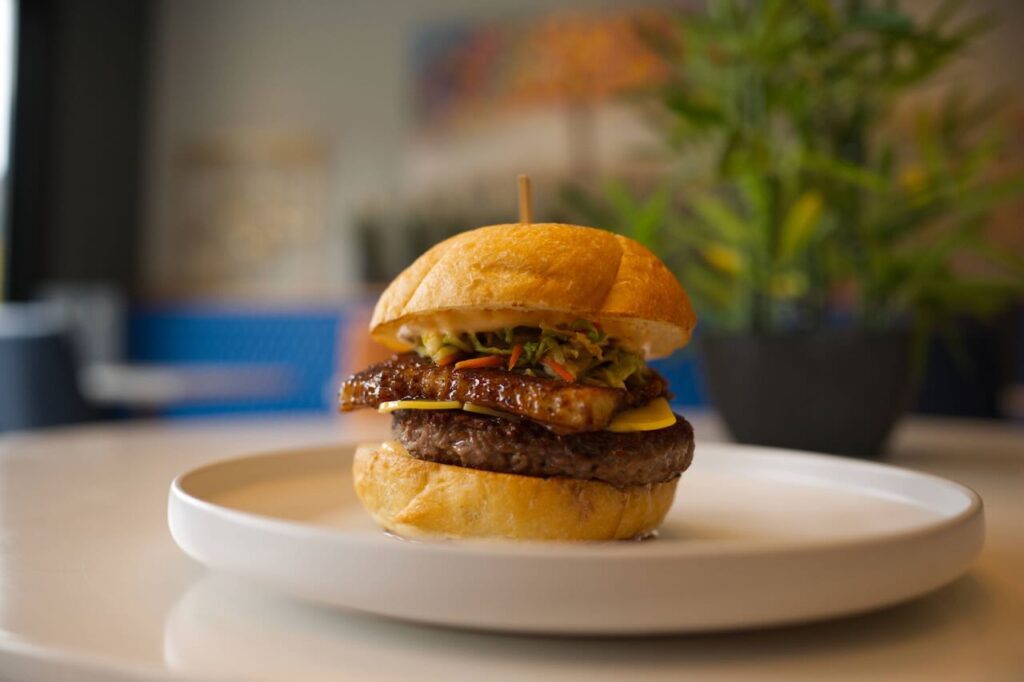 Pork belly and kimchi burger Nelson Burger Month