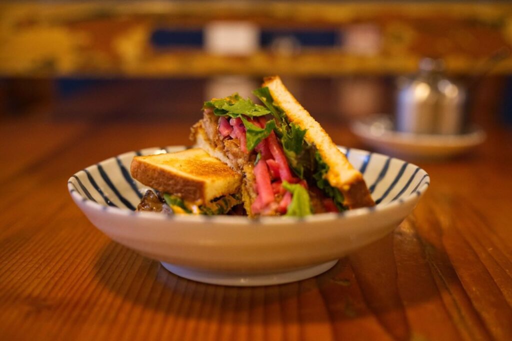 Milk Bread Sando at Red Light Ramen for Nelson Burger Month