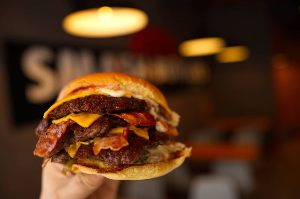 smash burger from Ashmans