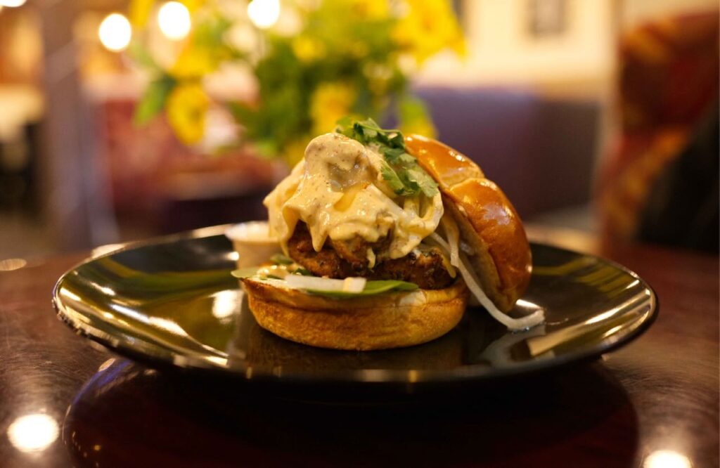 Tandoori chicken burger for Nelson Burger Month