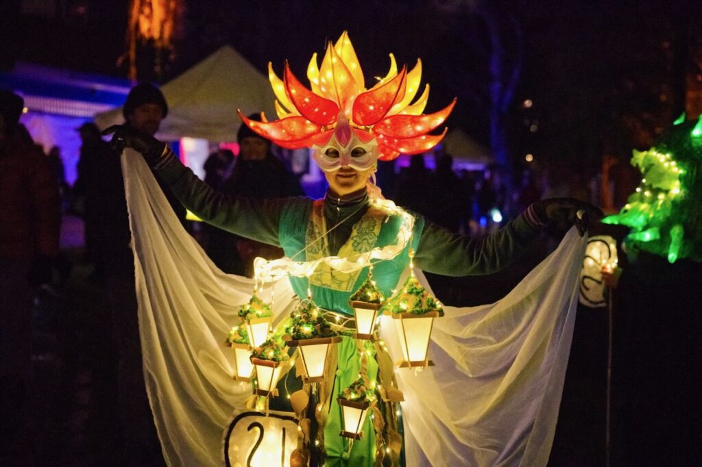 Woman in costume at Nelson's Lantern Festival